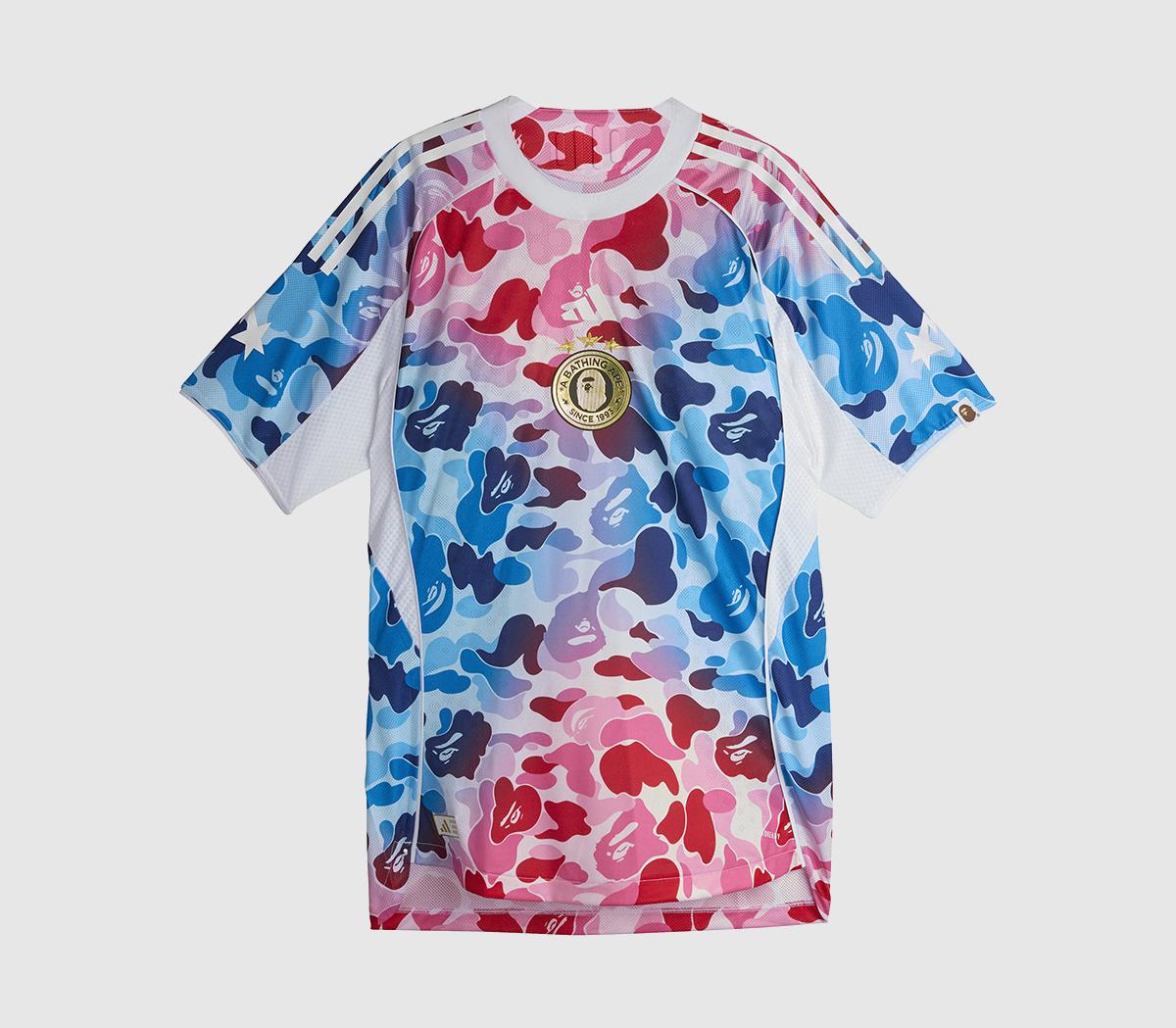 adidasBape FB JerseyBlue Pink Gradation