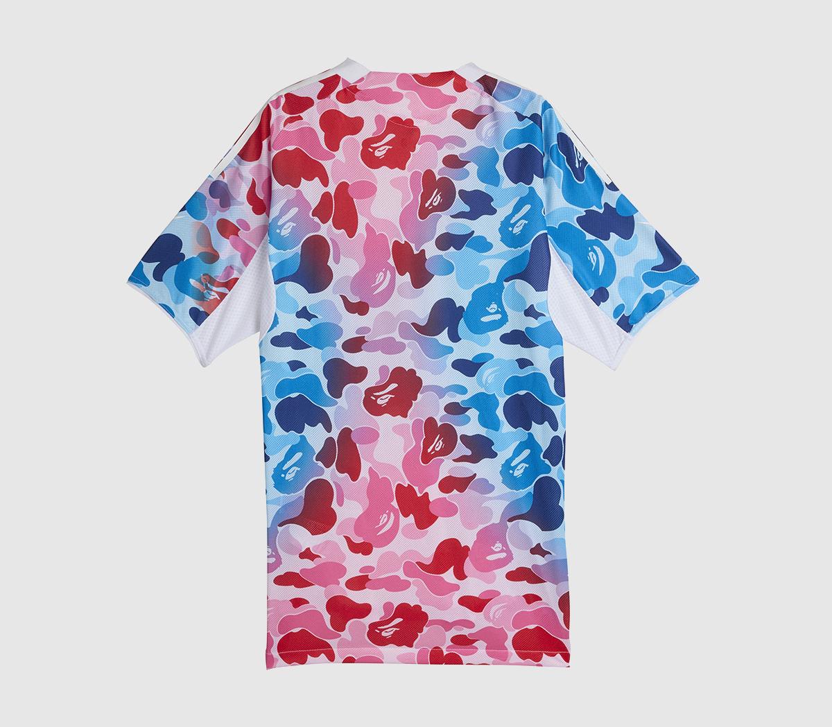 adidasBape FB JerseyBlue Pink Gradation