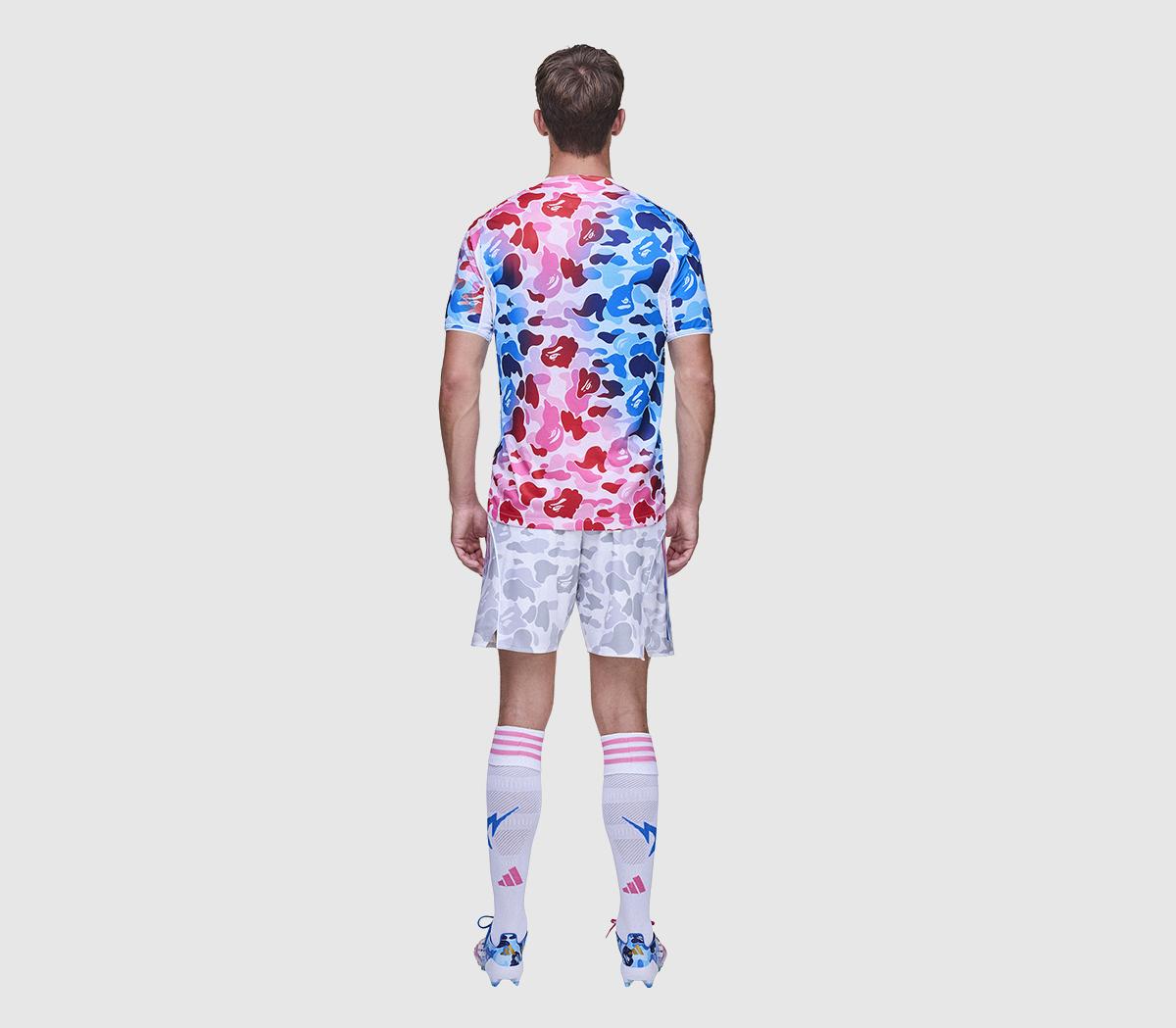 adidasBape FB JerseyBlue Pink Gradation
