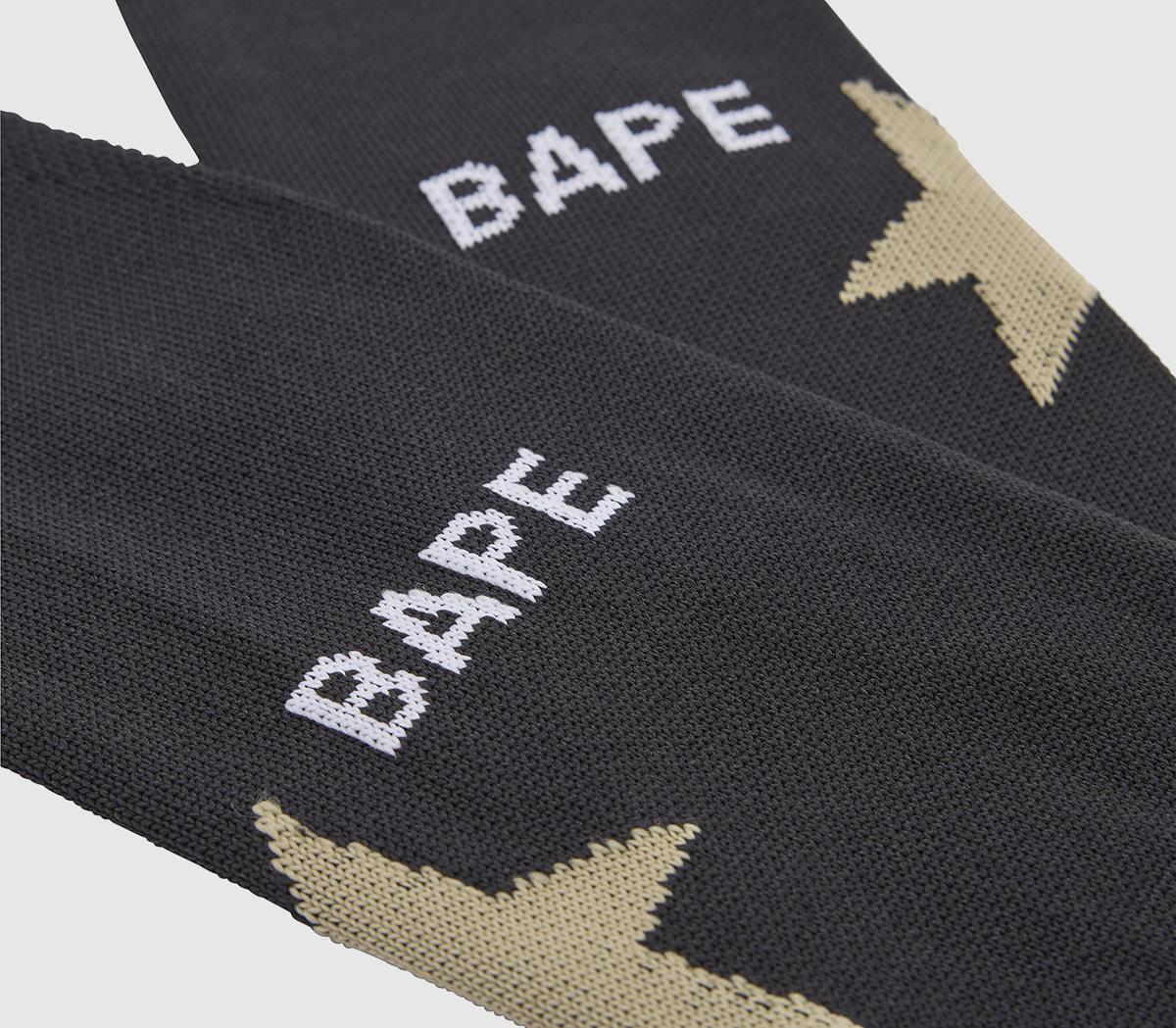 adidasBape FB SocksBlack Gold