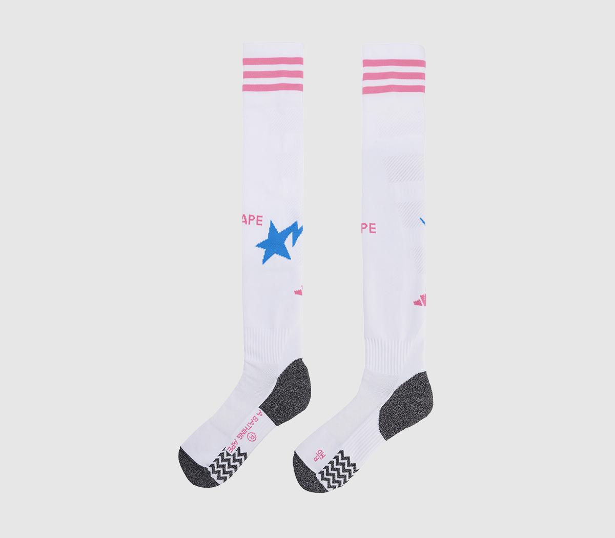 adidasBape FB SocksWhite Blue Red