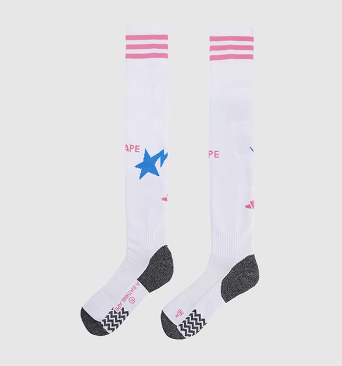 adidas Bape FB Socks White Blue Red