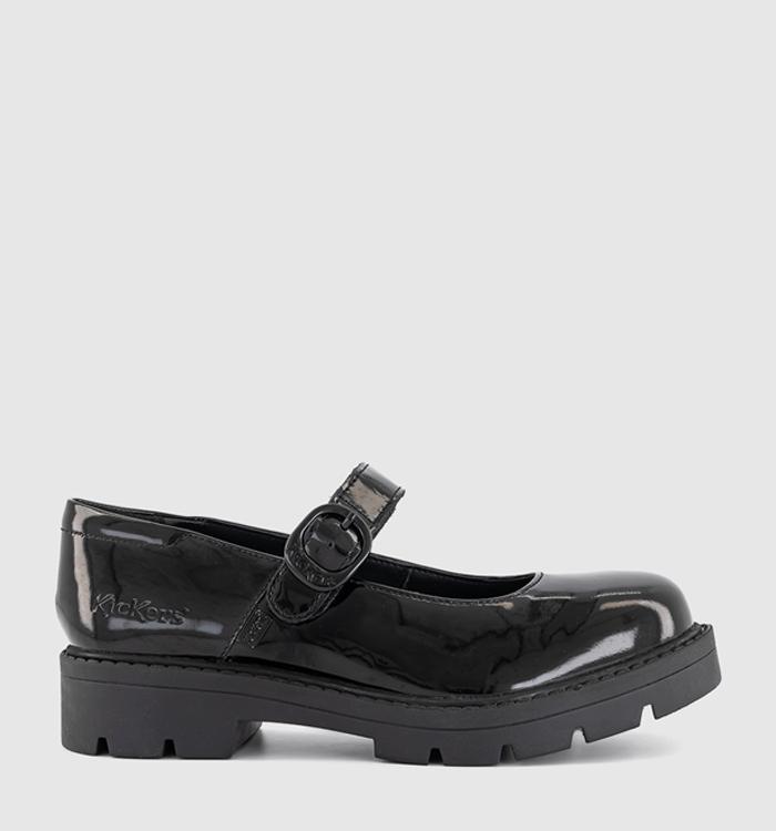Kickers Kori Junior Mary Jane Shoes Black Patent