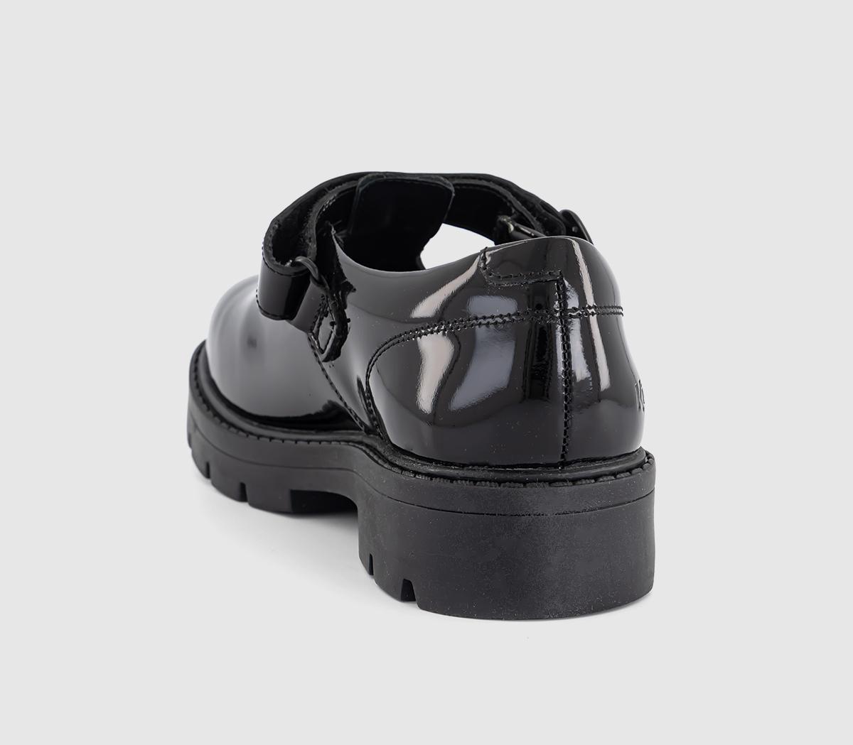 KickersKori T Bar Junior ShoesBlack Patent