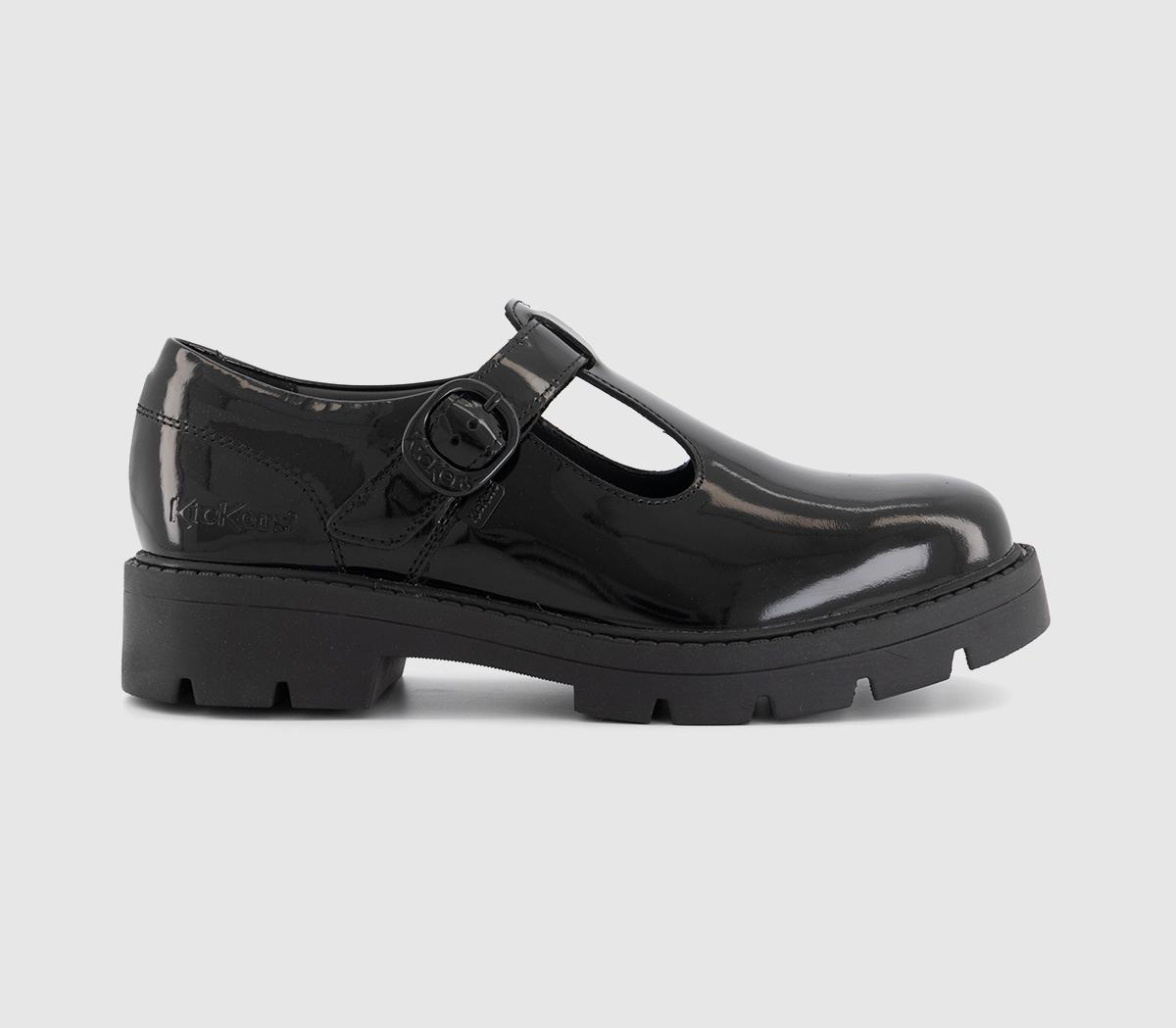 KickersKori T Bar ShoesBlack Patent
