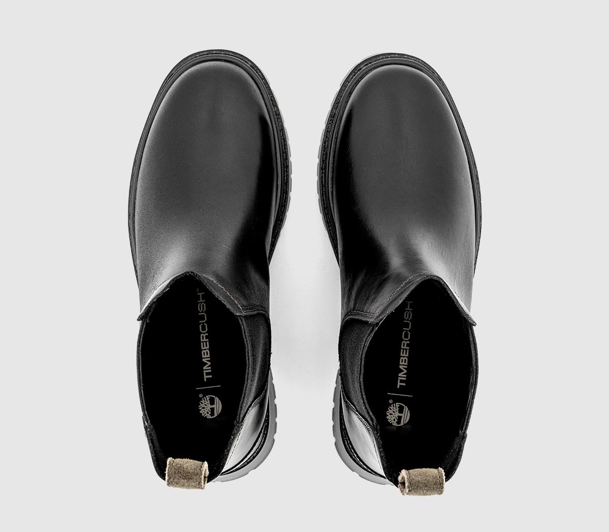 TimberlandCambria Valley Mid Chelsea BootsBlack Full Grain Leather