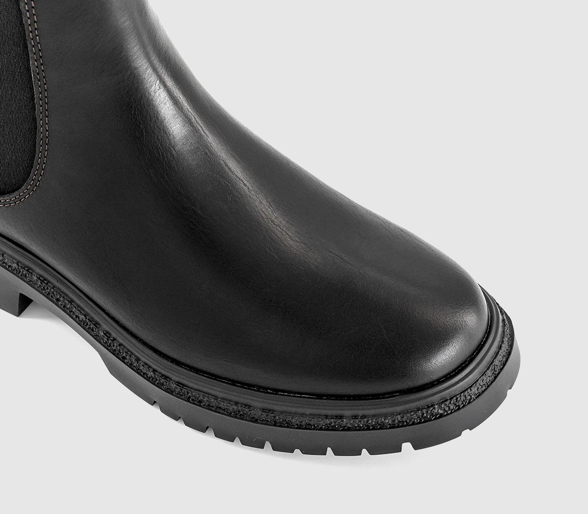 TimberlandCambria Valley Mid Chelsea BootsBlack Full Grain Leather