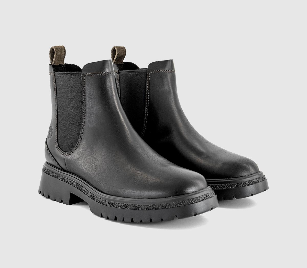 TimberlandCambria Valley Mid Chelsea BootsBlack Full Grain Leather