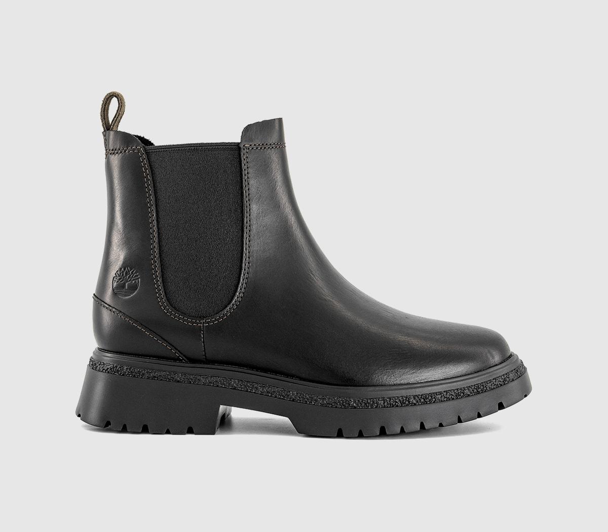 TimberlandCambria Valley Mid Chelsea BootsBlack Full Grain Leather