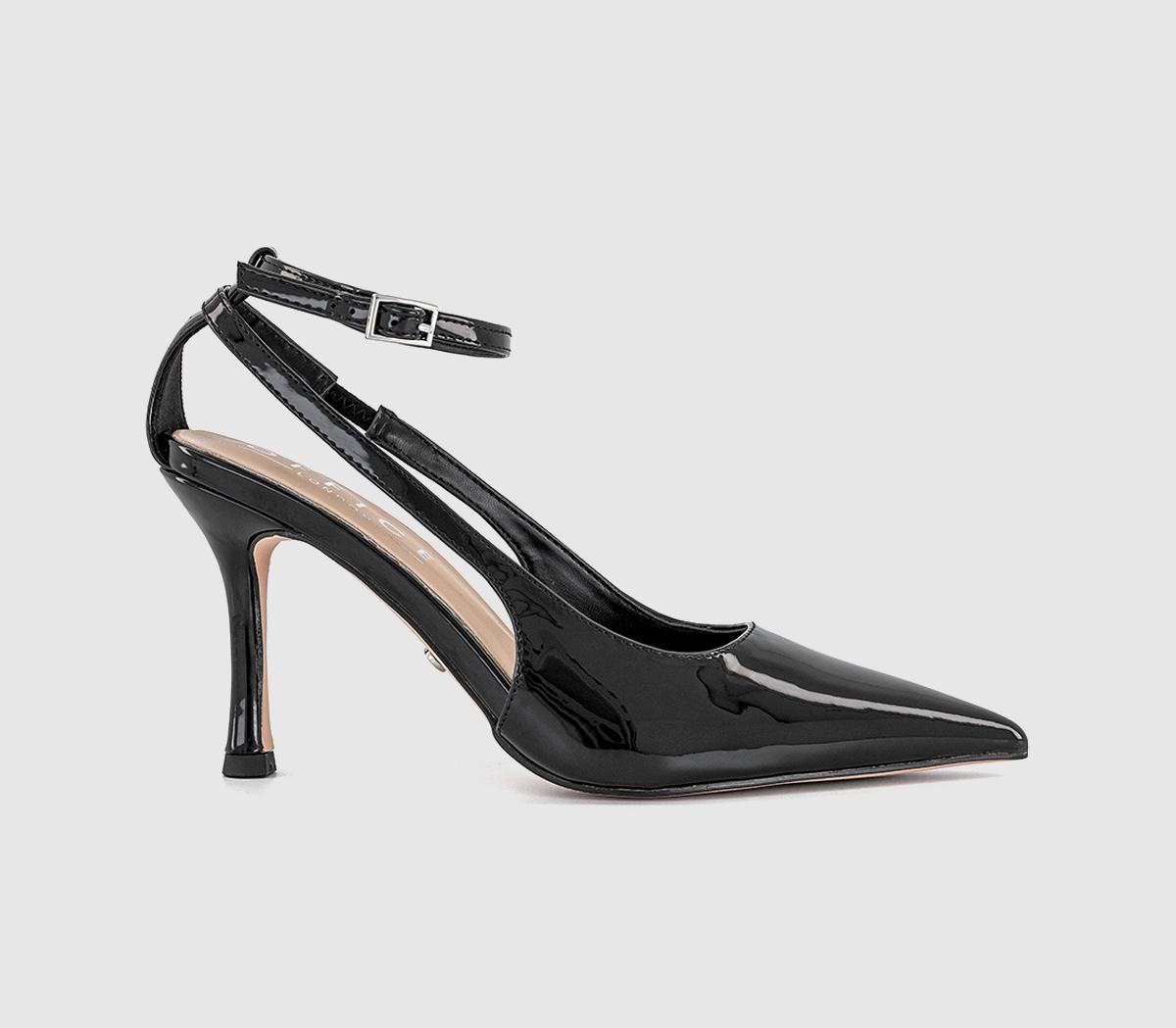 OFFICEHennie Slingback Ankle Strap Court HeelsBlack Patent