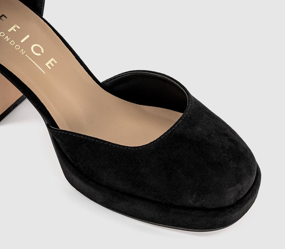 OFFICEMentor Two Part Platform HeelsBlack