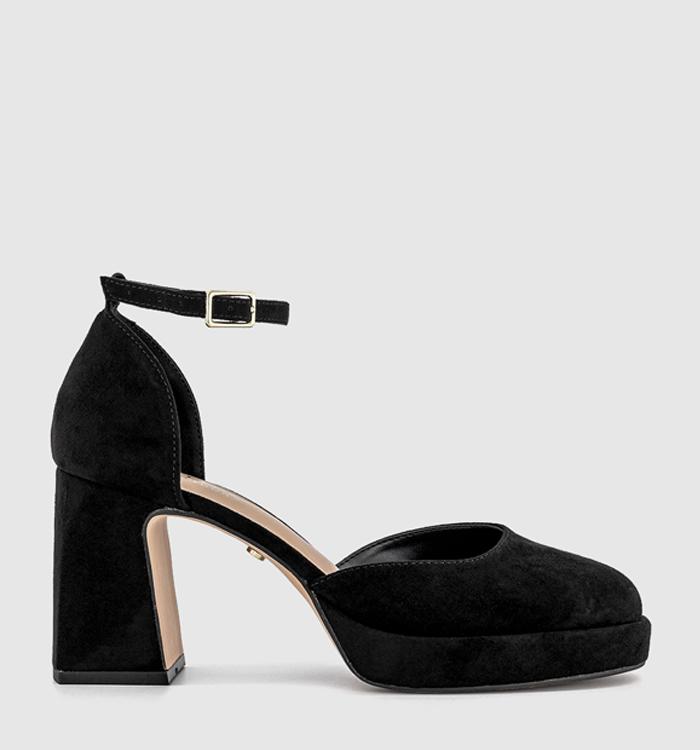 OFFICE Mentor Two Part Platform Heels Black