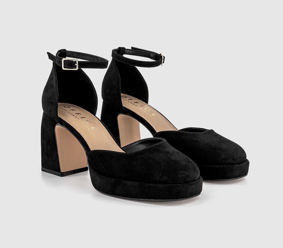 OFFICEMentor Two Part Platform HeelsBlack