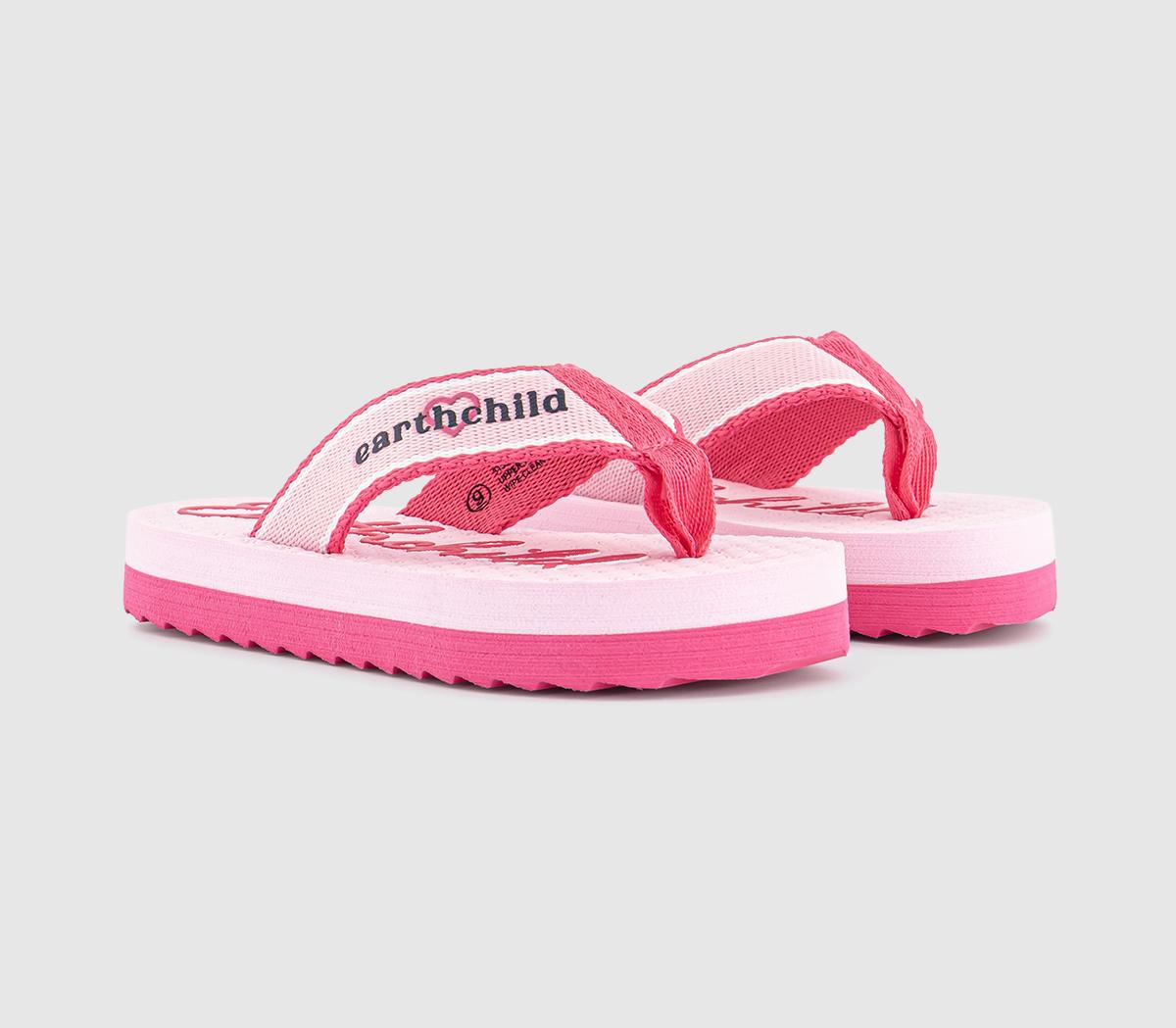 EARTHCHILDEarth Child Chunky Flip Flops EARTHCHILDEarth Child Chunky Flip FlopsPink Multi