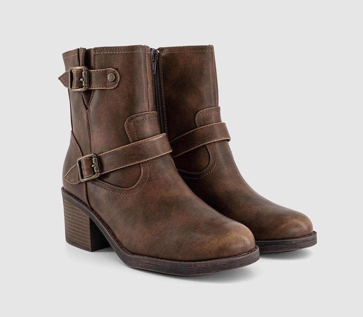 Blowfish MalibuMaeve Double Strap BootsWhisky Brown