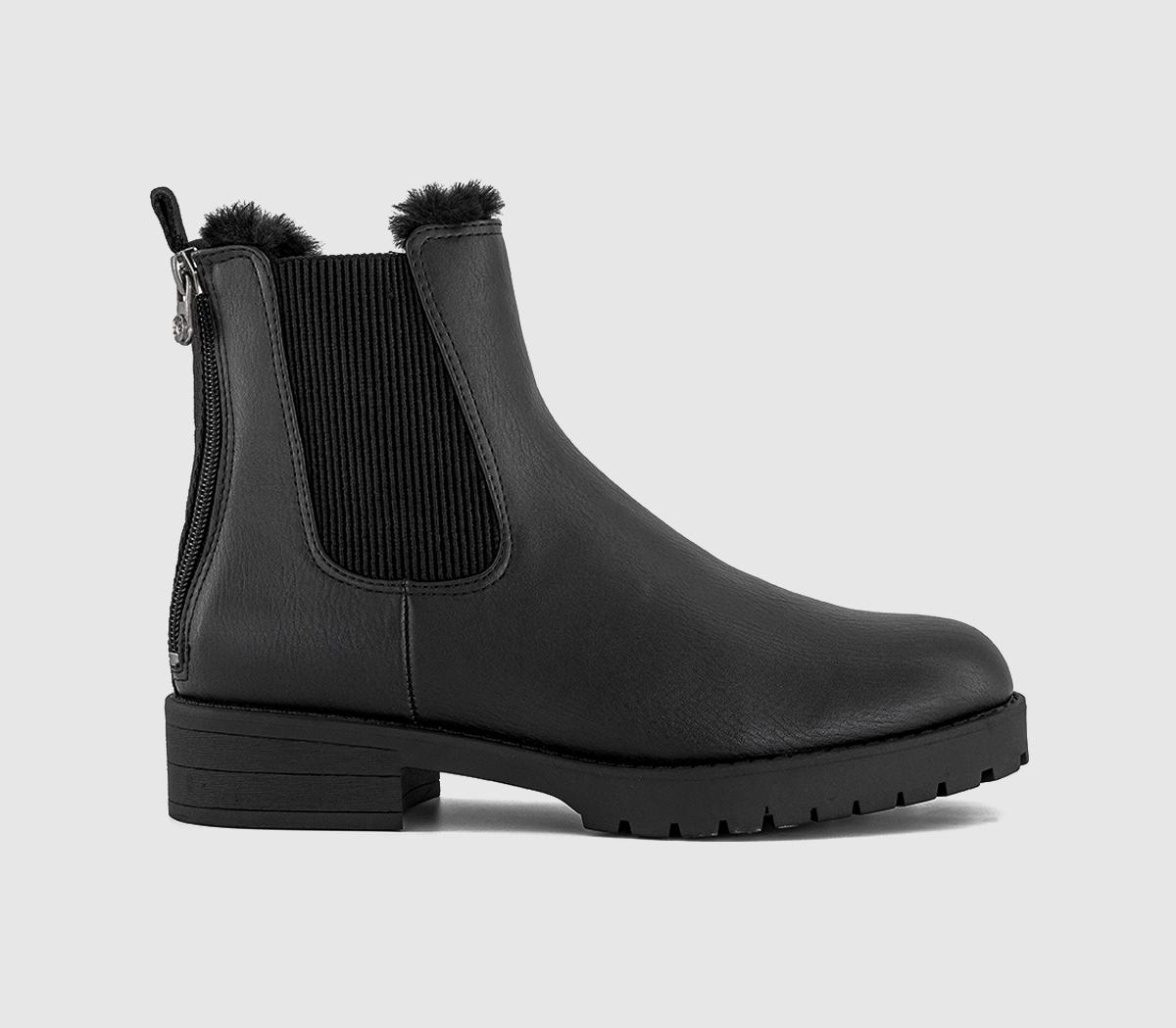 Blowfish MalibuDover Fur Lined Chelsea BootsBlack