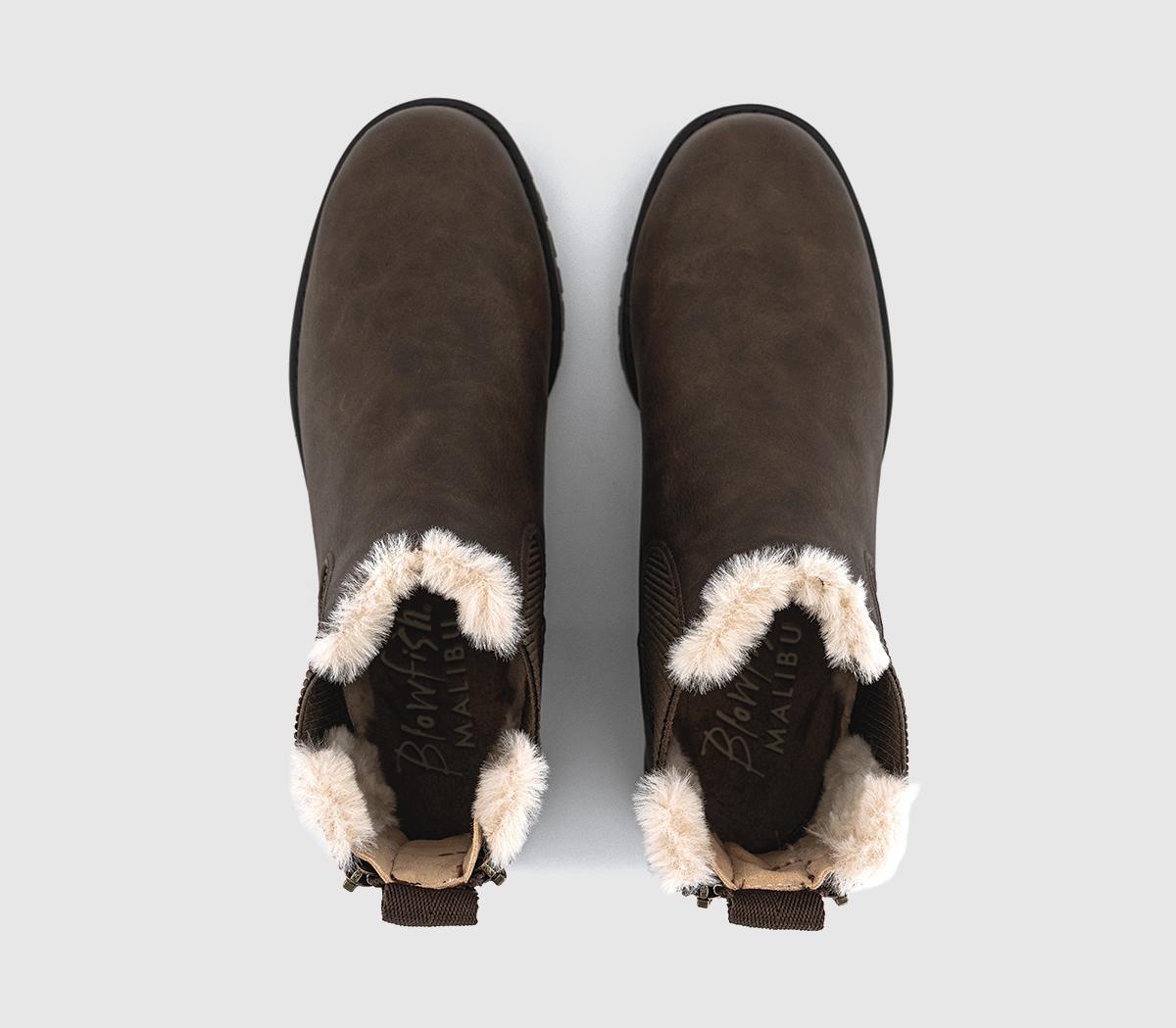 Blowfish MalibuDover Fur Lined Chelsea BootsDark Brown
