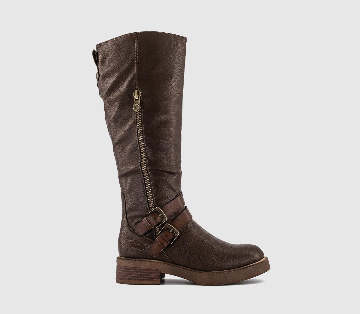 Blowfish Womens Virtue 2 Knee Boots Dark Brown, 8