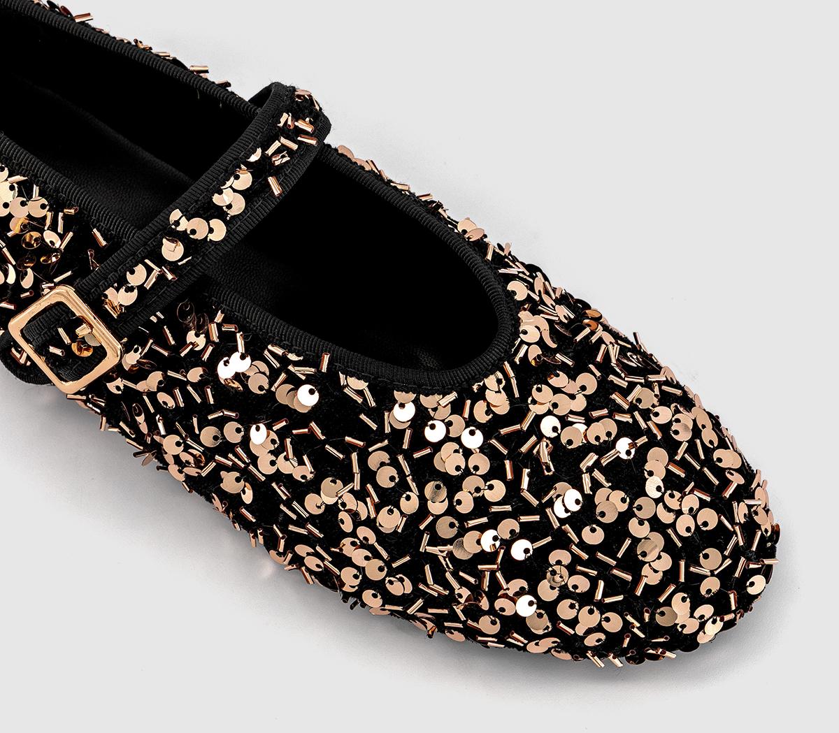 OFFICEFirework Sequin Ballet ShoesBronze