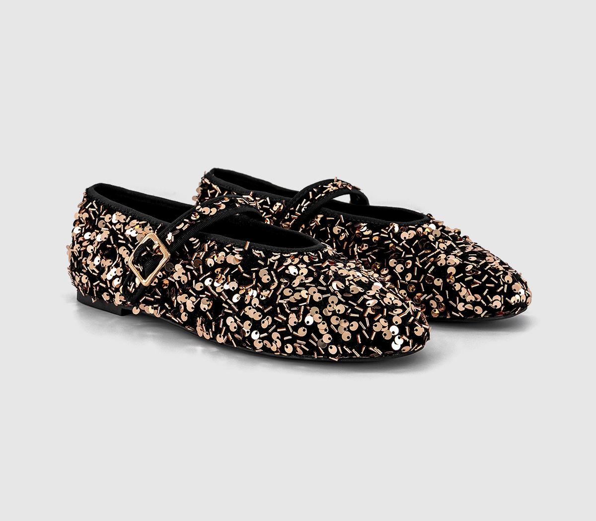 OFFICEFirework Sequin Ballet ShoesBronze