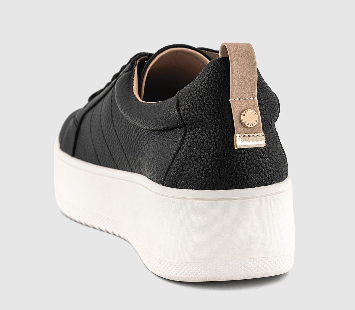 OFFICETangle Zip Detail Platform TrainersBlack