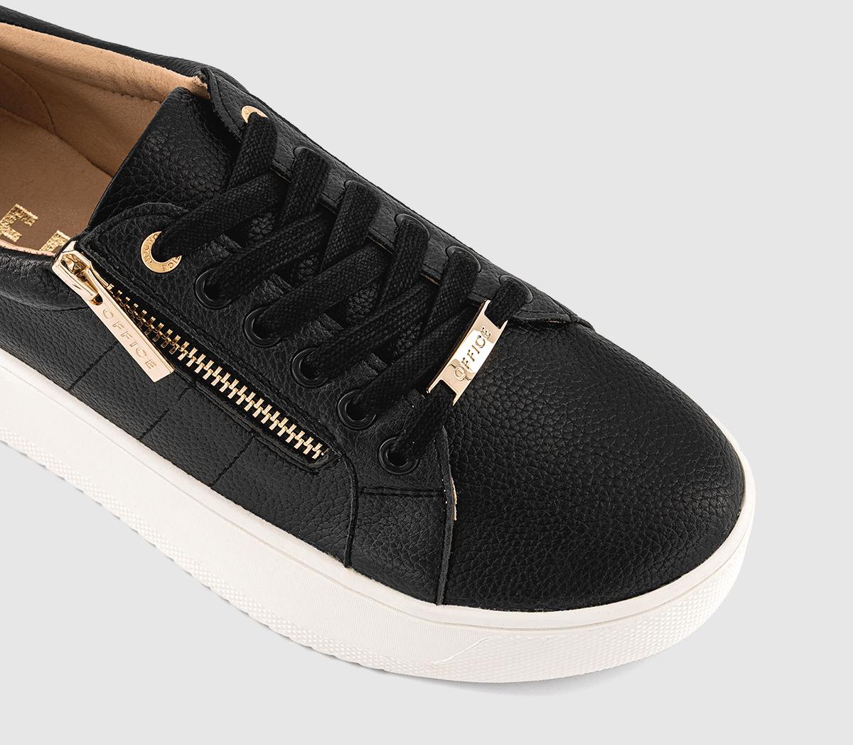 OFFICETangle Zip Detail Platform TrainersBlack