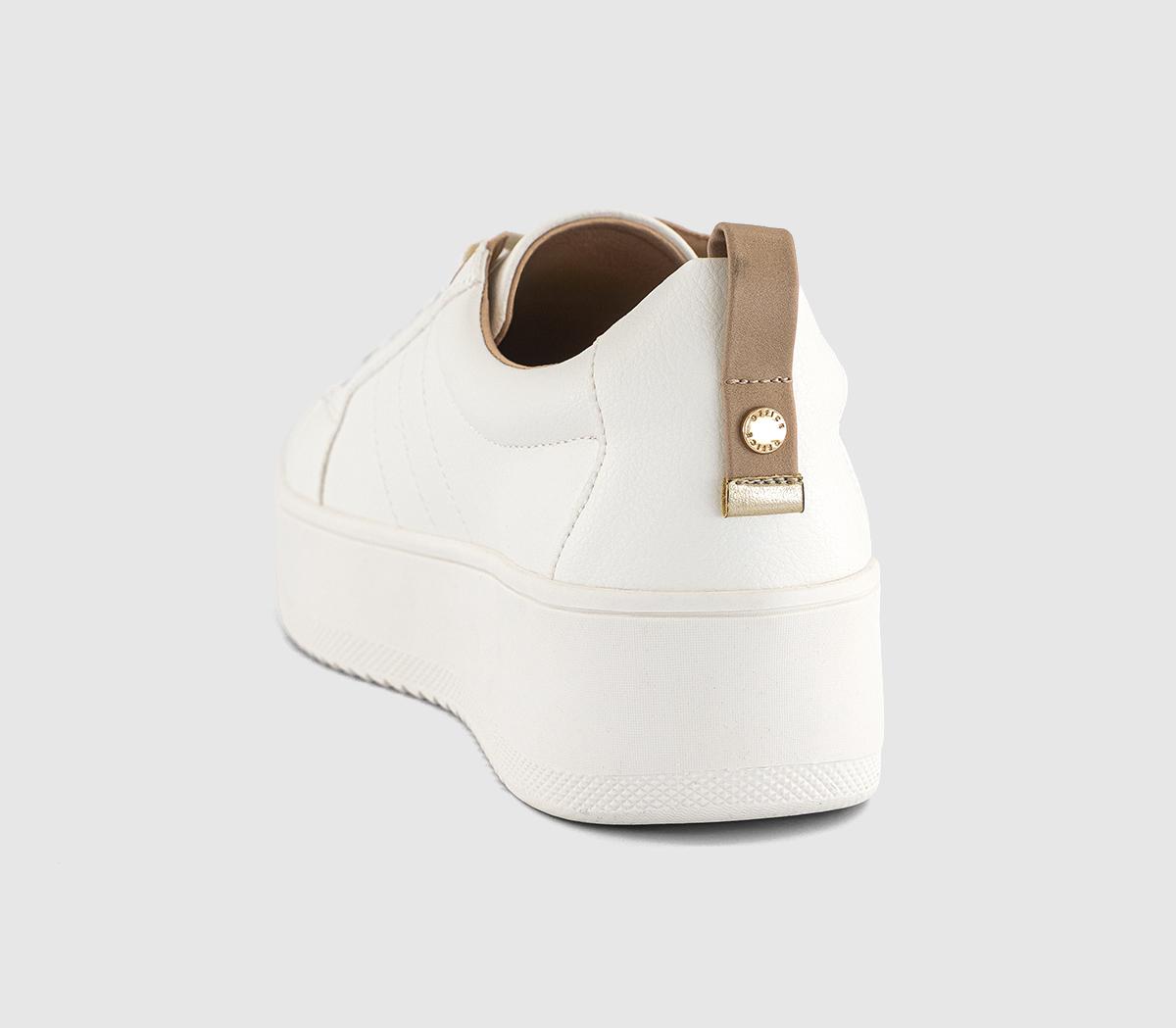 OFFICETangle Zip Detail Platform TrainersWhite