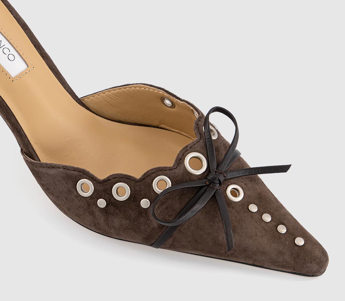 Tony BiancoShae Mule Heels Tony BiancoShae Mule HeelsEspresso Suede
