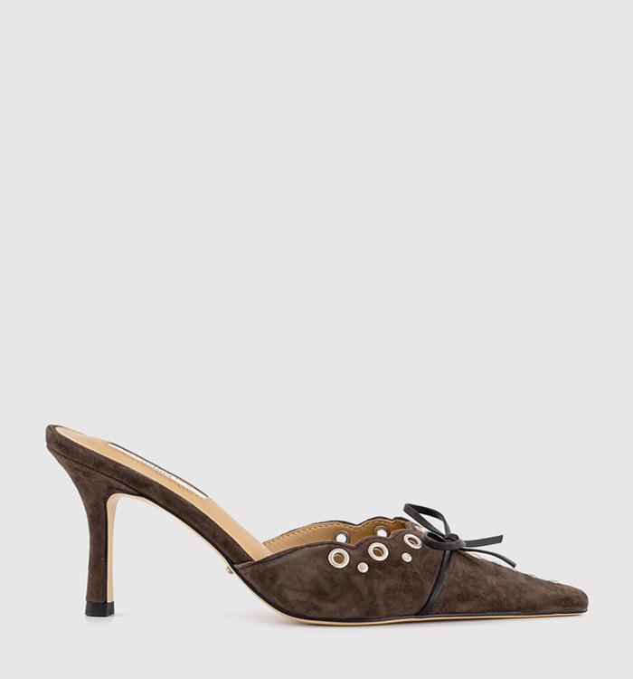 Tony Bianco Shae Mule Heels Espresso Suede