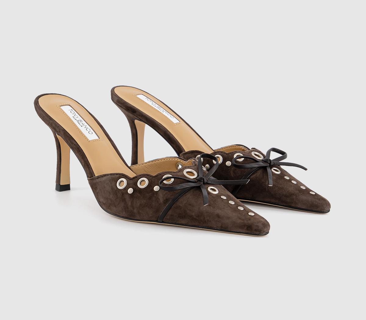 Tony BiancoShae Mule Heels Tony BiancoShae Mule HeelsEspresso Suede