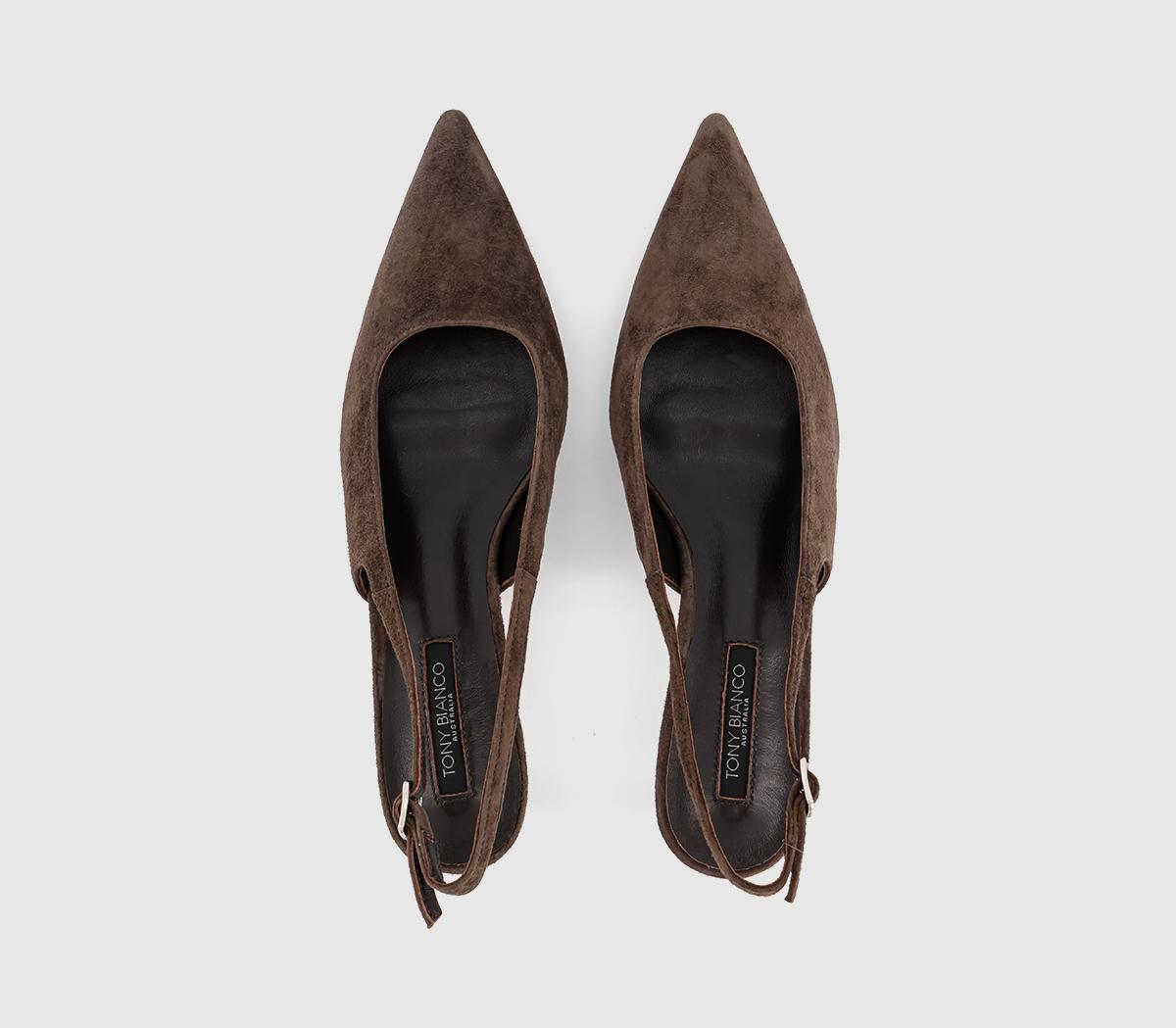 Tony BiancoCrush Slingback Heels Tony BiancoCrush Slingback HeelsEspresso Suede