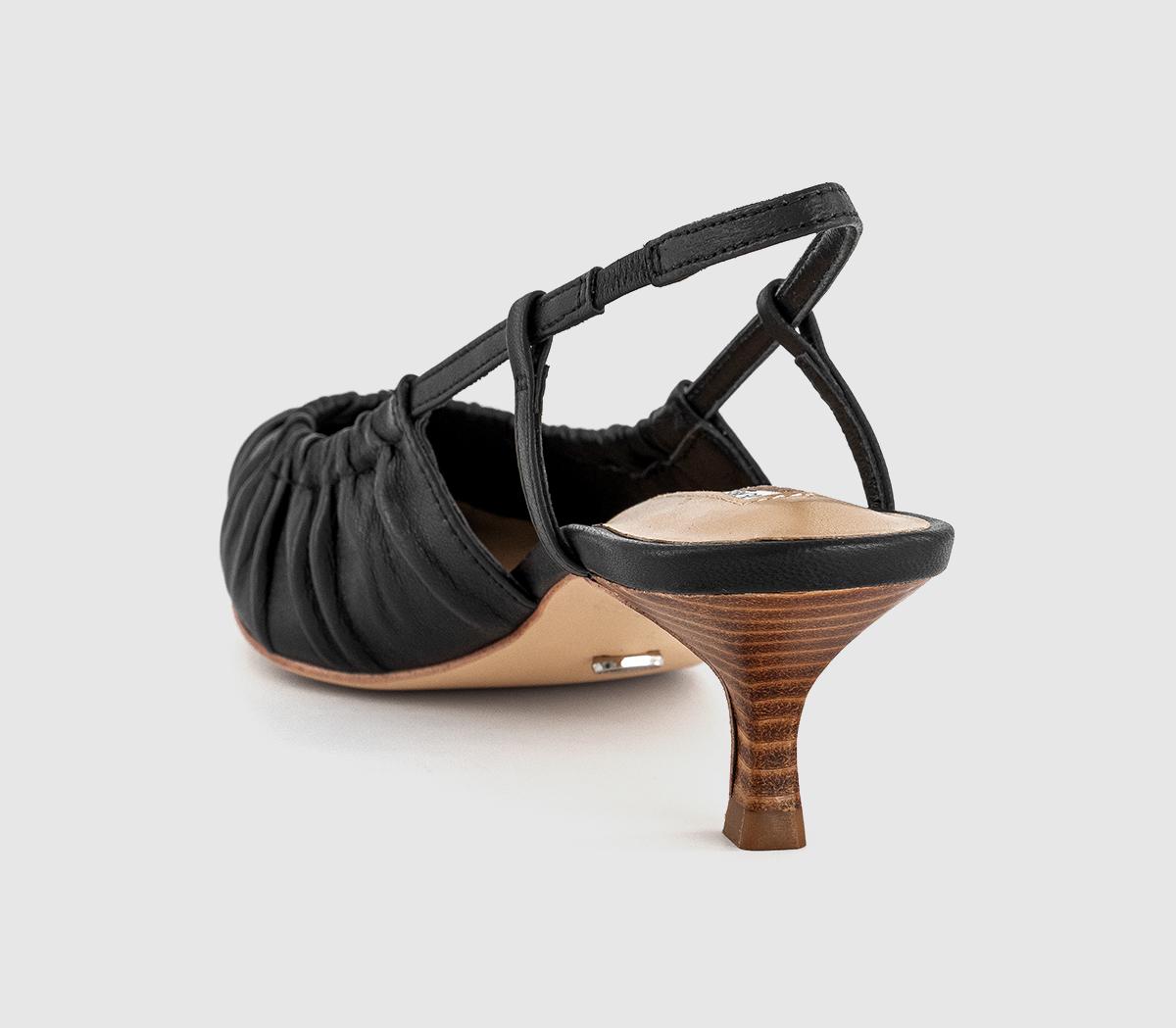 Tony BiancoKimchi Ruched Slingback Heels Tony BiancoKimchi Ruched Slingback HeelsBlack