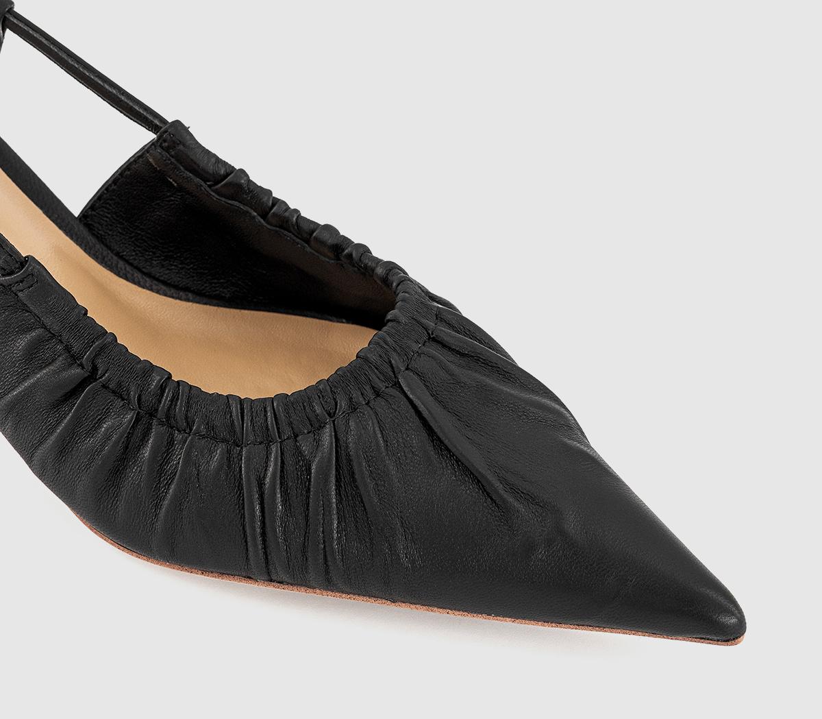 Tony BiancoKimchi Ruched Slingback Heels Tony BiancoKimchi Ruched Slingback HeelsBlack