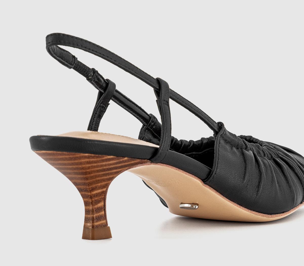 Tony BiancoKimchi Ruched Slingback Heels Tony BiancoKimchi Ruched Slingback HeelsBlack