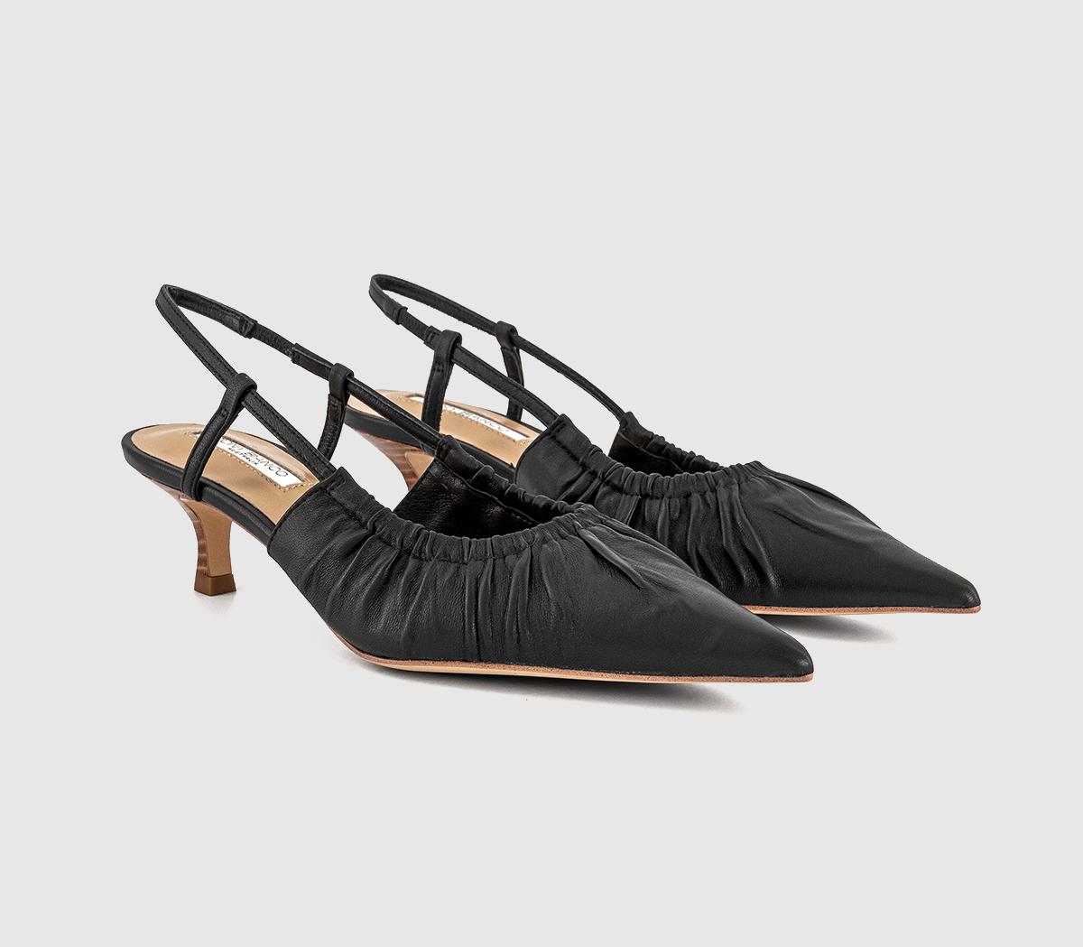 Tony BiancoKimchi Ruched Slingback Heels Tony BiancoKimchi Ruched Slingback HeelsBlack