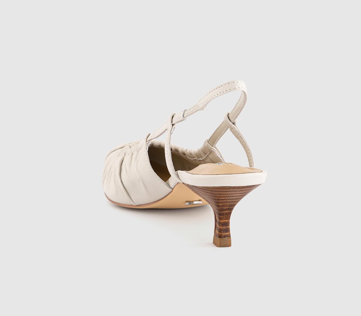 Tony BiancoKimchi Ruched Slingback Heels Tony BiancoKimchi Ruched Slingback HeelsCream