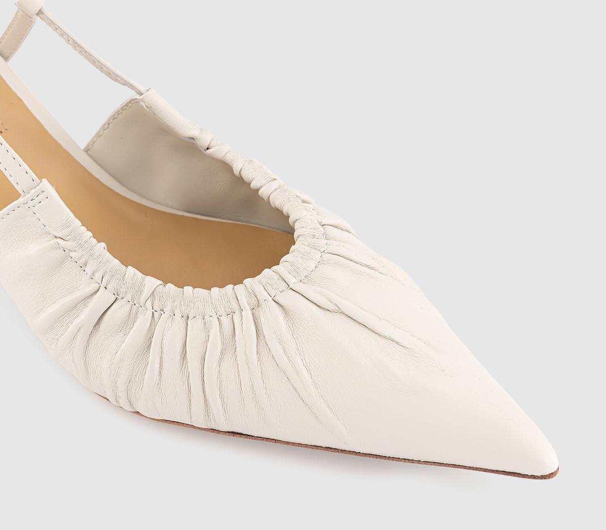 Tony BiancoKimchi Ruched Slingback Heels Tony BiancoKimchi Ruched Slingback HeelsCream