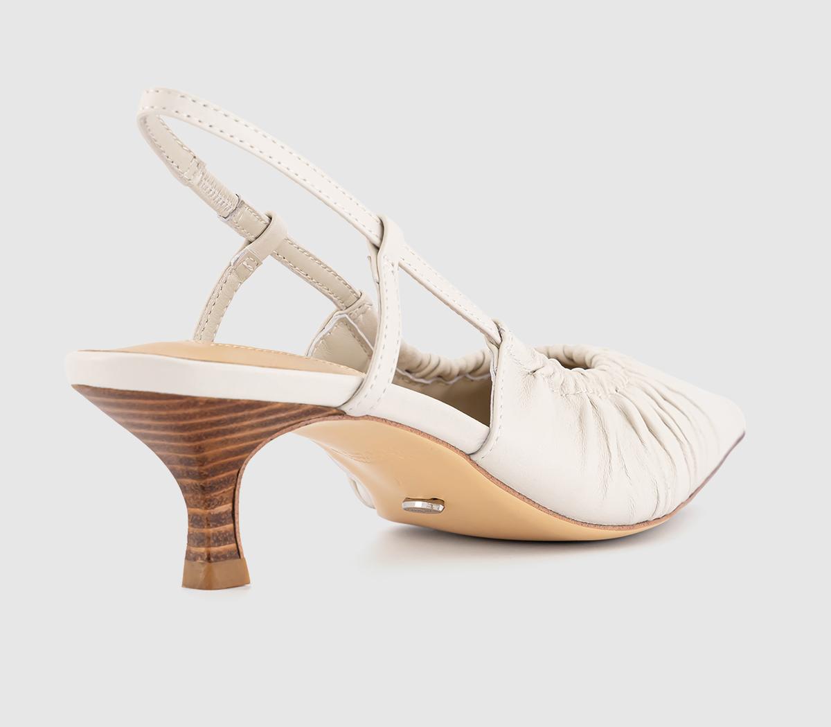 Tony BiancoKimchi Ruched Slingback Heels Tony BiancoKimchi Ruched Slingback HeelsCream