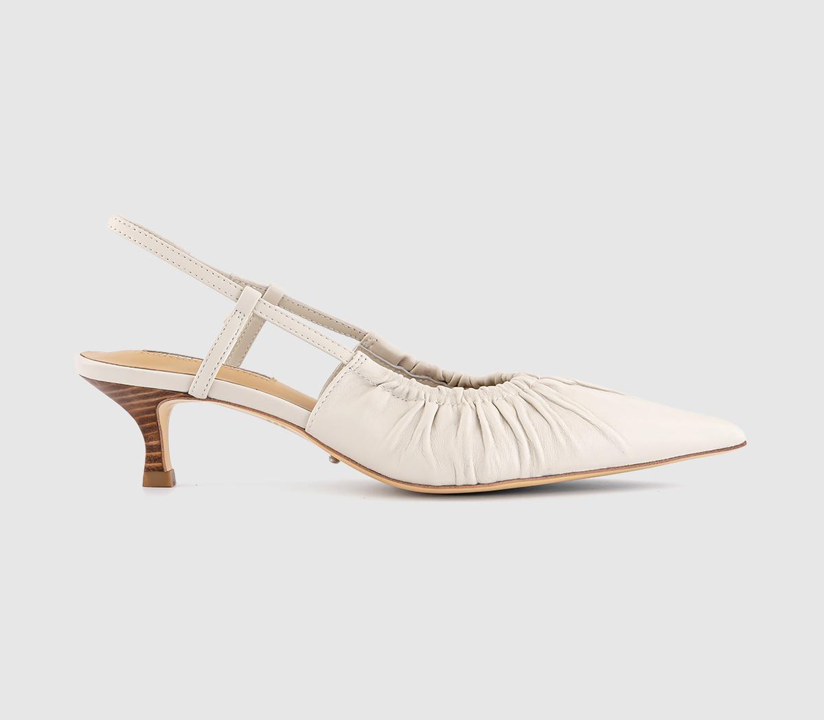 Tony BiancoKimchi Ruched Slingback Heels Tony BiancoKimchi Ruched Slingback HeelsCream