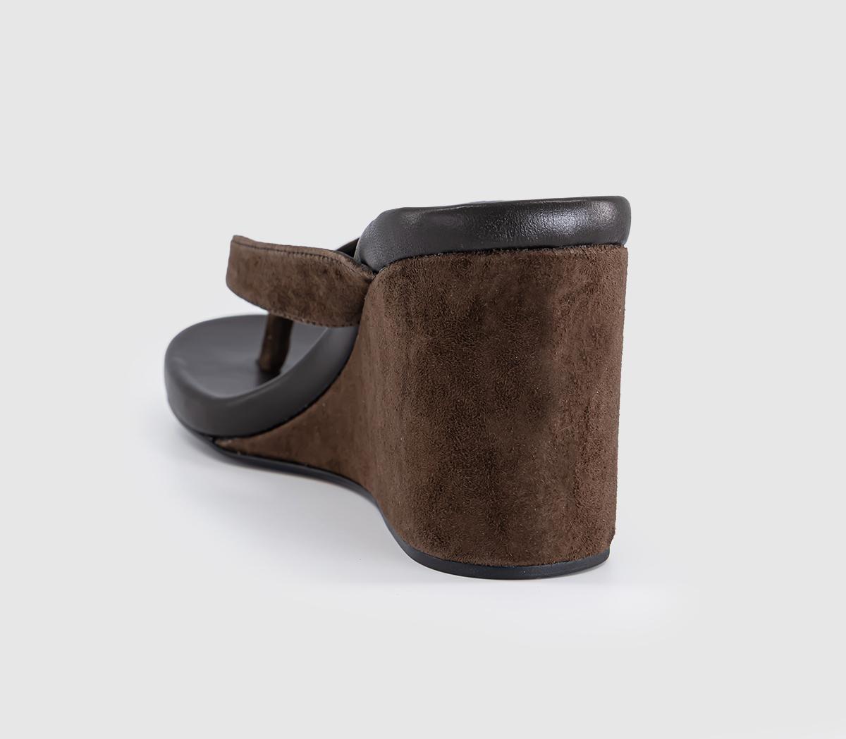 Tony BiancoAvanti Toe Post Wedge HeelsEspresso Suede