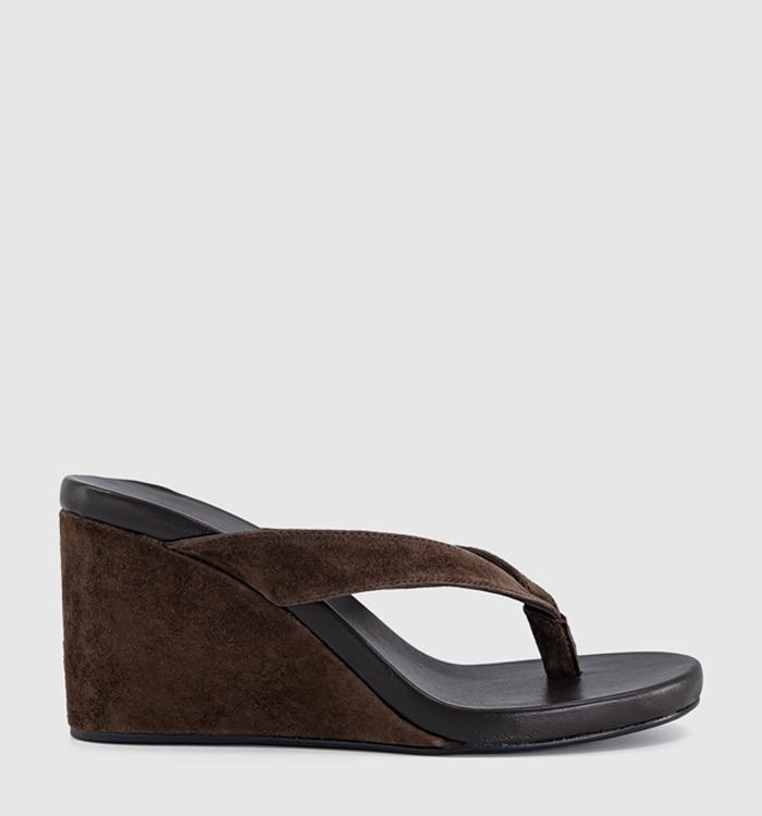 Tony Bianco Avanti Wedges Espresso Suede