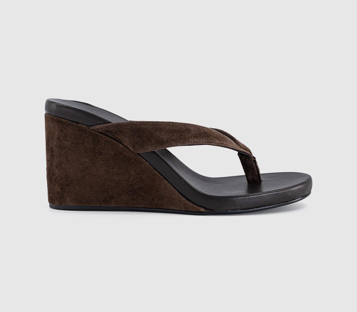 Tony BiancoAvanti Toe Post Wedge HeelsEspresso Suede