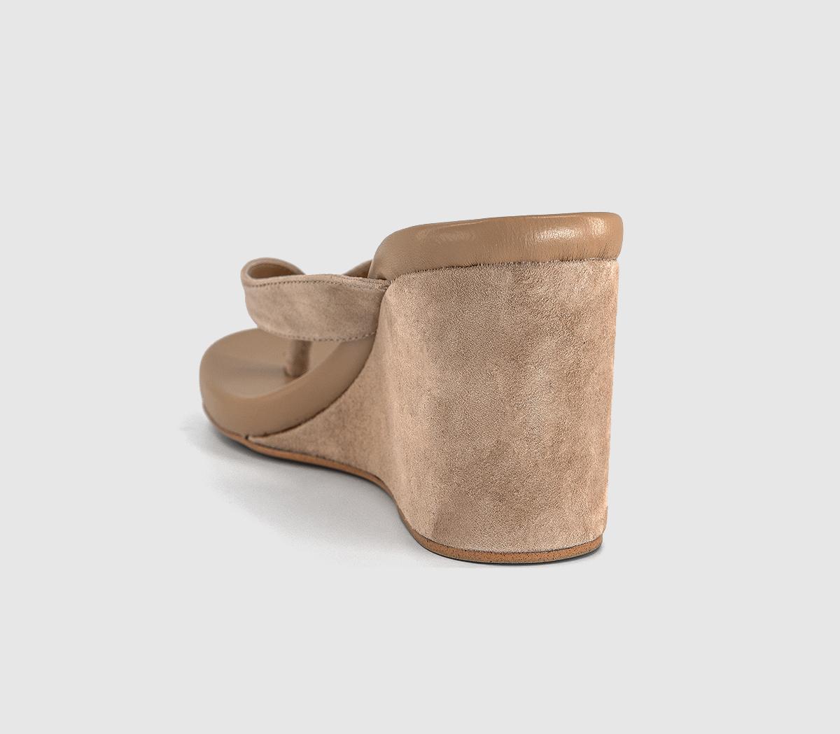 Tony BiancoAvanti Toe Post Wedge HeelsWheat Suede