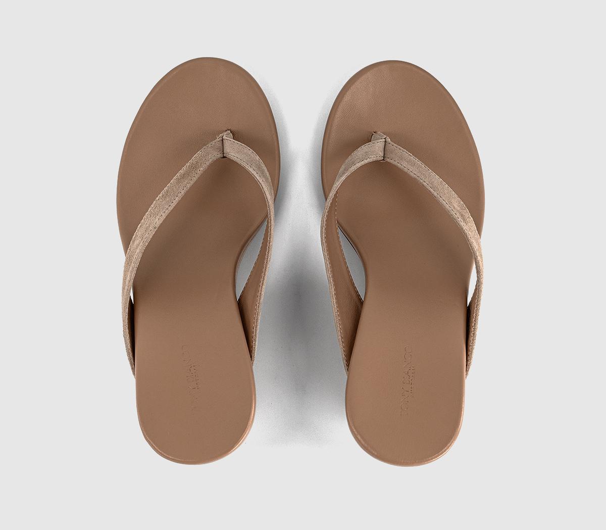 Tony BiancoAvanti Toe Post Wedge HeelsWheat Suede