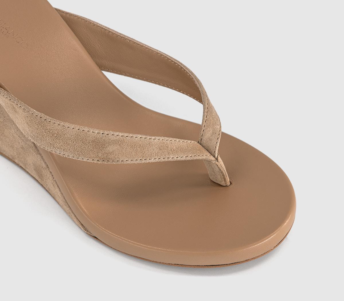 Tony BiancoAvanti Toe Post Wedge HeelsWheat Suede