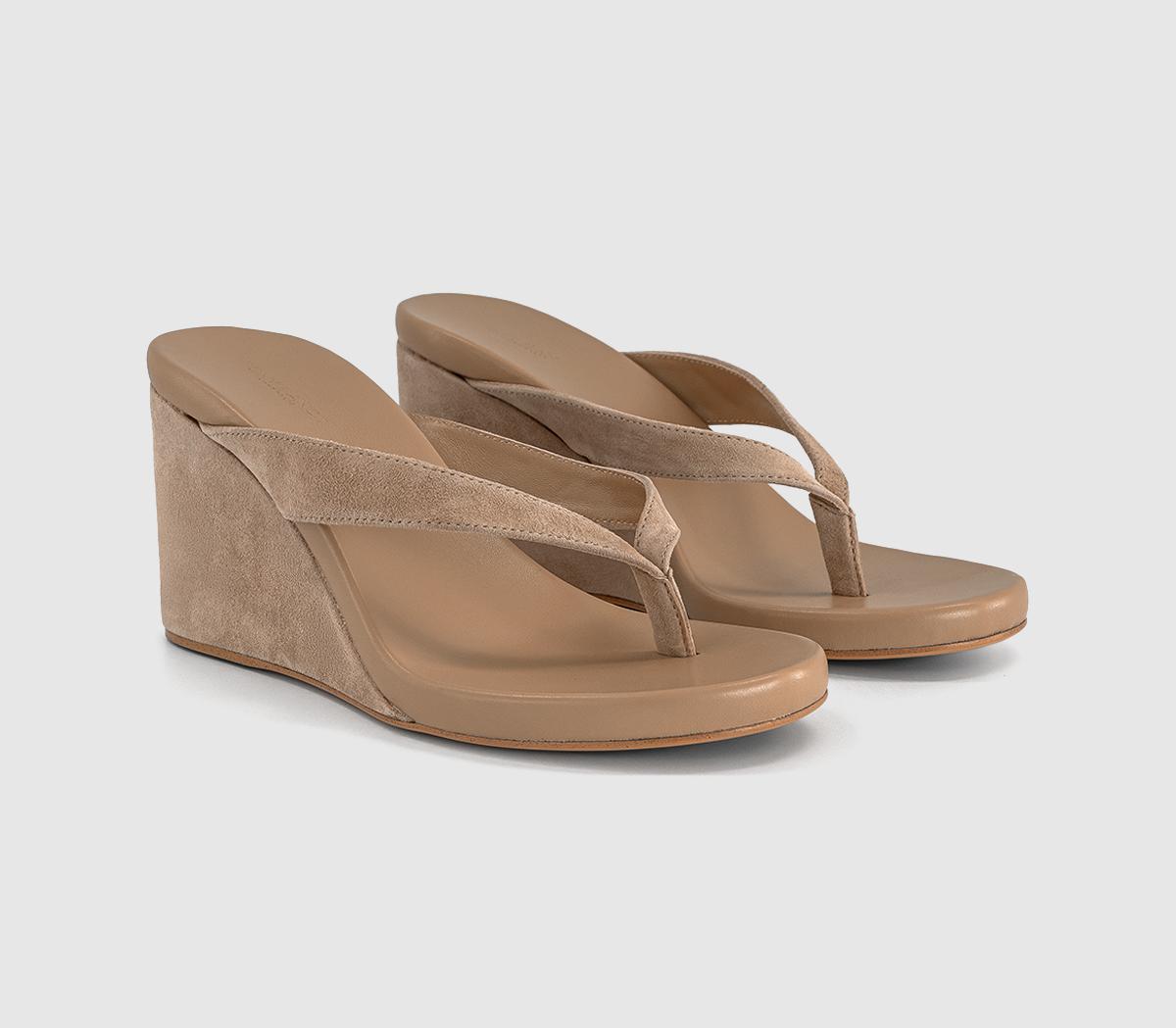 Tony BiancoAvanti Toe Post Wedge HeelsWheat Suede