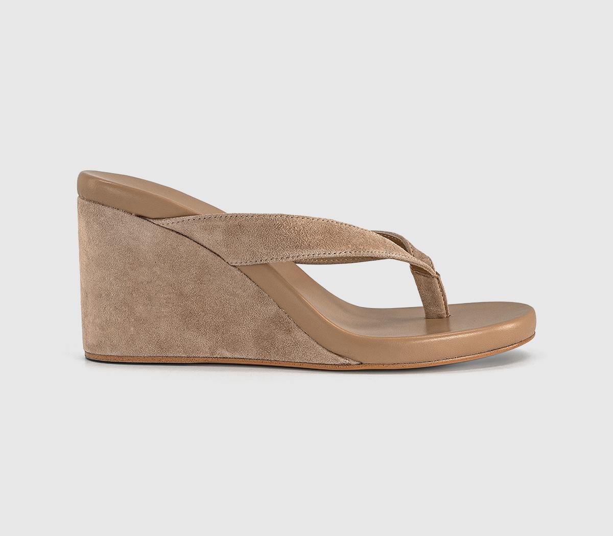 Tony BiancoAvanti Toe Post Wedge HeelsWheat Suede