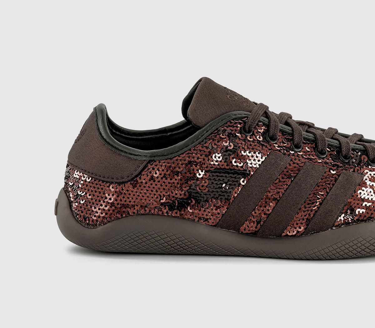 adidasWales Bonner x adidas Karintha Sequin TrainersDark Brown Core Black