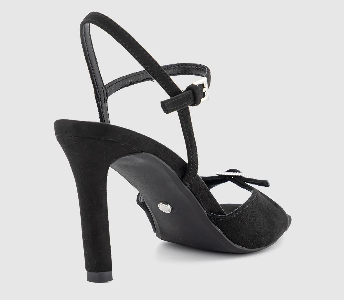 OFFICEHeart Embellished Buckle Heeled SandalsBlack