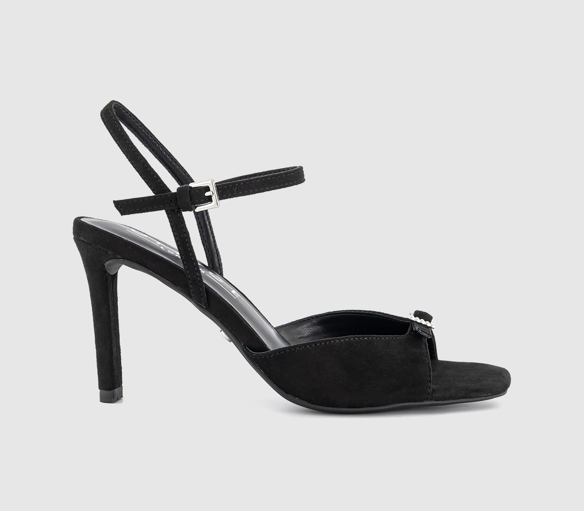 OFFICEHeart Embellished Buckle Heeled SandalsBlack